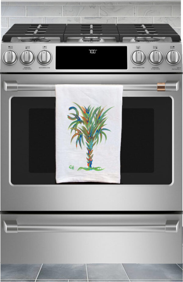 Emerald Coast Flour Sack Towel on Oven