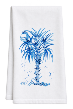 Flour Sack Towel Featuring Blue Breeze Calmettos Artwork