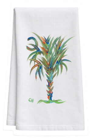 Flour Sack Towel Featuring Emerald Coast Calmettos Artwork