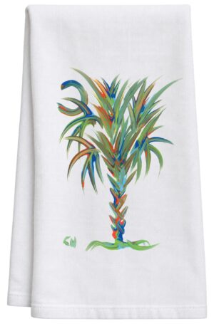 Flour Sack Towel Featuring Emerald Coast Calmettos Artwork