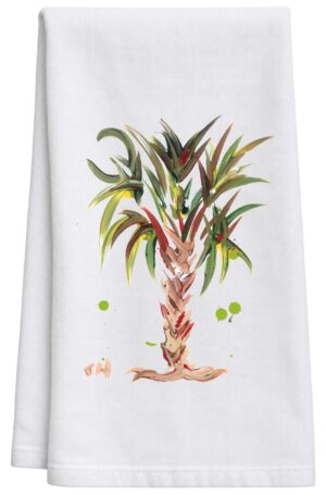 Flour Sack Towel Featuring Green Delight Calmettos Artwork